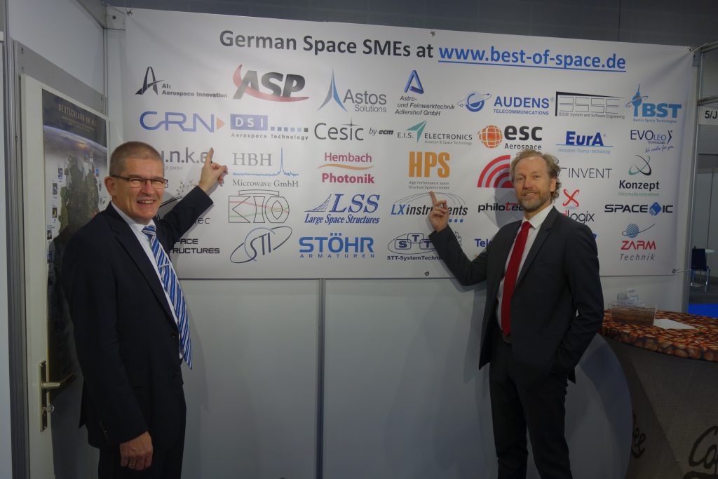 Die Präsenz der deutschen Raumfahrt-KMU ist unter ihrer Marke Best-of-Space schon ein fester Bestandteil der Messe SpaceTechExpo in Bremen. Wie gewohnt präsentieren sich die kleinen und mittleren Unternehmen auch in 2019 mit einem eigenen Stand...